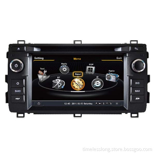 Car GPS Navigation for Toyota Auris 2013 with Phonebook iPod RDS Bt 3G WiFi A8 Chipset CPU 1g MHz RAM 512MB 4G Memory S100